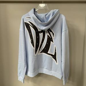 Sweat à capuche 100% coton épais de qualité supérieure avec émotion mixte Monster Looped avec impression Monster pour hommes et femmes - Product Image 2