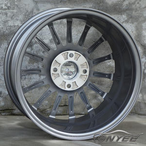 Jante en alliage d'aluminium modifiée de <span class=keywords><strong>16</strong></span> <span class=keywords><strong>pouces</strong></span> avec finition couleur canon de fusil pour Citroën C2 Elysee C-Quatre Peugeot <span class=keywords><strong>2008</strong></span> Windwing - Product Image 3