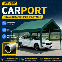 Abri d'extérieur résistant aux UV avec structure en acier, tissu Oxford imperméable, pour rangement d'outils de jardin, allée et cour arrière