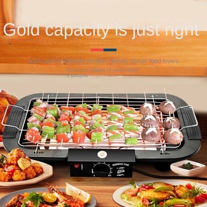 220V 110V European Gauge Smokeless Non-stick Electric Barbecue Grill 1350W Mechanical Control Plate <b>Stove</b> Dual-purpose - Product Image 2