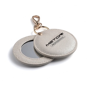 กระจกแต่งหน้าแบบพกพาขายส่ง พร้อมซองหนัง PU แบบกำหนดเองได้ - Product Image 5