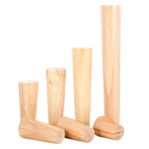 Pata de Mueble de Madera Maciza Color Natural, Capacidad de Carga de 300 kg, para Gabinete, Sofá, Mesa - Product Image 3