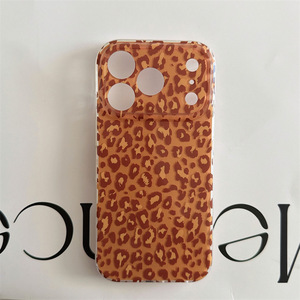 Coque de téléphone double couche imprimé léopard orange tendance pour femme, compatible iPhone 17 Pro Max 16 15 14 - Product Image 2