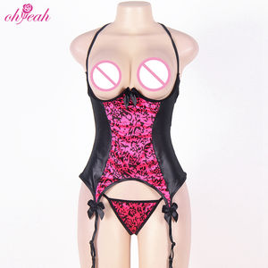 Кожа с лямкой на шее плюс-размер в готовом виде молочной сетки нижнее белье с низким вырезом на спине, для полных девочек; Эротическое ночнушка XS-4XL полных женщин, костюмы для детей старшего возраста - Product Image 6