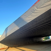 Toldo Retráctil Impermeable para Exteriores, Plegable y Móvil, para Almacenamiento en Almacenes, Estacionamientos y Patios