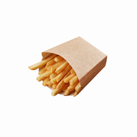 Boîte en carton personnalisée à emporter pour frites Emballage en papier de qualité supérieure pour des plats à emporter pratiques