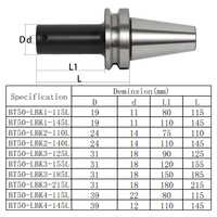 Porte-outils de perçage fin et grossier étendus BT30/BT50-LBK, Porte-outils de perçage BT40 BT50-LBK1/2/3/4/5/6 RBH CBH