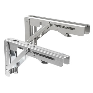 Herrajes para Muebles de Acero Inoxidable, Soporte de Repisa Plegable Estilo Billy para Mueble de TV, con Amortiguación y Capacidad de Carga - Product Image 1