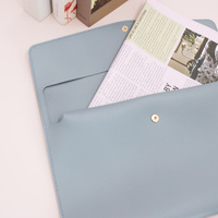 Porte-documents A4 personnalisé en cuir PU imperméable, style enveloppe, avec logo personnalisé pour la papeterie de bureau et les cadeaux
