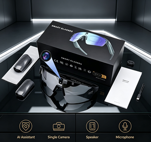 L805 4GB AI Smart <b>Glasses</b> 8MP POV <b>Camera</b> ChatGPT Eyewear ENC Noise Reduction Video Recording Touch App Control Outdoor Cycling S - Product Image 1