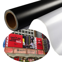 Rouleau de bannière en PVC mat avec installation pré-collée, résistant aux UV et à l'eau, opaque, pour affichages publicitaires grand format