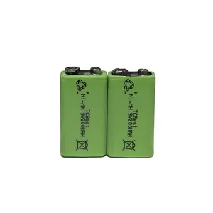 9 v 镍氢 200 mah 1.2 v 可充电电池，用于电池组