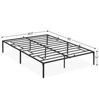 Cadre de lit simple moderne Chambre à coucher en métal Mobilier de dortoir pour une utilisation en appartement