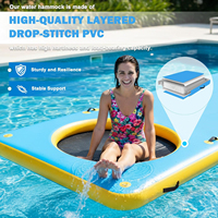 Plateforme de loisirs aquatiques gonflable portable en PVC avec installation facile, quai flottant pour usage extérieur en hôtel ou complexe hôtelier