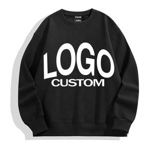 เสื้อสเวตเตอร์คอกลมแบบสวมหัวเสื้อสเวตเตอร์คอกลมมีฮู้ดคอกลมผ้าฝ้ายแบบกำหนดเอง - Product Image 2