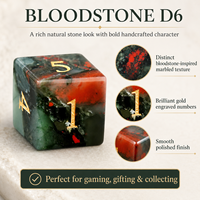 1 pièce de dés de jeu de rôle DND en hématite verte naturelle, faits à la main, polyédriques, en cristal, écologiques, de collection, pour jeux de société Dungeons & Dragons