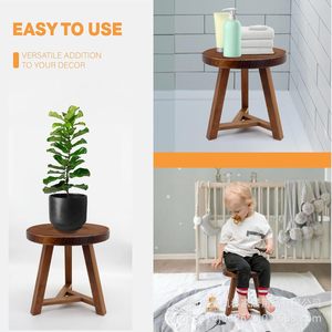 Tabouret de salle de bain en bois Meikelin, taille personnalisable, antidérapant, pour l'heure du bain - Product Image 3