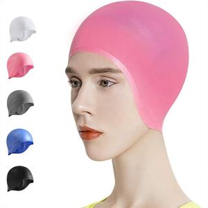 Chapeau <span class=keywords><strong>de</strong></span> natation imperméable <span class=keywords><strong>de</strong></span> protection d'oreille anti-fuite <span class=keywords><strong>de</strong></span> silicone <span class=keywords><strong>de</strong></span> couleur pure pour des hommes femmes - Product Image 2