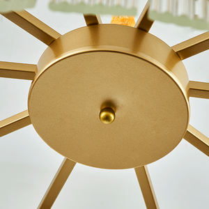 Lámpara Colgante Redonda Grande para Sala de Estar, Araña de Cristal Moderna Nórdica de Lujo Dorada al por Mayor para Decoración del Hogar - Product Image 5