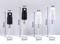 Flacons en verre miniatures transparents rechargeables de 1 ml, 2 ml, 3 ml, 5 ml pour huiles essentielles, échantillons de parfum, bouteilles de test avec pompe sérigraphiée – Vente en gros