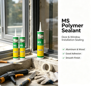 Scellant polymère MS résistant aux intempéries, adhésif flexible pour le jointement des cadres de verrière et de serre en verre