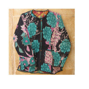 Jaipur – vestes en broderie Vintage, Style bohème, réversible indien Kantha, imprimé indien, tissé à la main, vente en gros - Product Image 4