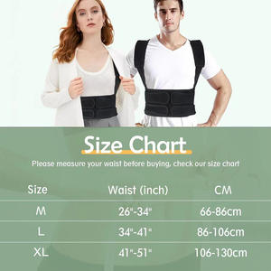 Ceinture médicale de soutien du dos 4 barres de soutien orthèse dorsale respirante pour femme homme avec épaulettes Meilleure vente - Product Image 2