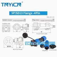 Prise d'alimentation à bride SP13 SD13 4P 5A, pour papa, maman, homme, femme, connecteur circulaire étanche, nouvelle tendance 2020
