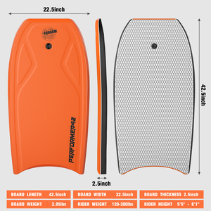 WOOWAVE Bodyboard Premium Professionale in Schiuma Morbida, <span class=keywords><strong>Tavola</strong></span> <span class=keywords><strong>da</strong></span> <span class=keywords><strong>Surf</strong></span> <span class=keywords><strong>da</strong></span> 42,5 Pollici per Adulti con Nucleo in PE - Product Image 5