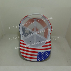 Custom RI 112 <b>Baseball</b> Cap American Flag Trucker <b>Hat</b> for Men <b>Women</b> 3D Embroidery Logo Adjustable Outdoor Mesh Snapback <b>Hat</b> - Product Image 6