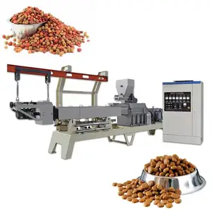 Iso certificate expanded animal food making machine and pet food pellet extruder machinery for sale