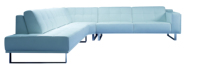 Set Sofa Ruang Tamu Villa Modern Mewah Berkualitas Tinggi Kulit Asli Bentuk L