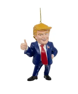 定制美国著名总统竖起大拇指让美国再次伟大创新树脂雕像雕塑挂饰工艺品