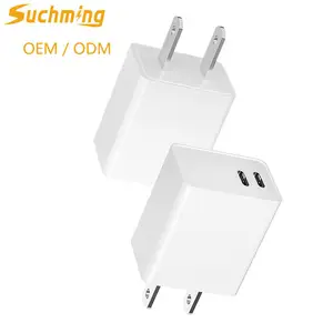 Suchming 2024 신제품 20W 듀얼 USB-C PD 고속 타입 C 충전기 범용 충전기 포트 전화 슈퍼 미니 USB C 벽 충전기
