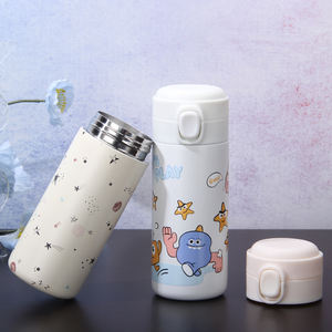 定制标志便携式真空绝缘不锈钢水瓶手压式大容量所有户外野营 - Product Image 1