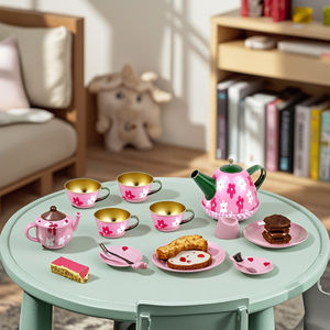 Set da Tè Giocattolo KSF per Bambine <span class=keywords><strong>con</strong></span> Valigetta, Gioco di Ruolo per la Cucina e l'Ora del Tè - Product Image 4