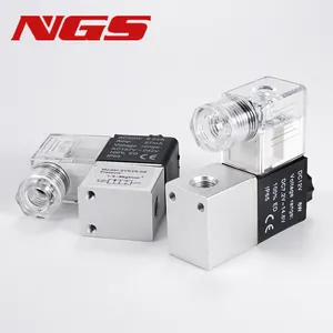 2 Position Two-Way Direct-Acting Pneumatic Solenoid Valve Air 2V025-08-NC Normally Closed 06 220V 12V 24V 1/8 1/4 Water Oil