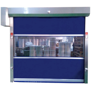 Portes verticales à enroulement rapide haut de gamme en acier inoxydable automatiques et étanches en PVC pour usines/boutiques - Product Image 1