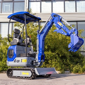 รถขุดขนาดเล็ก HT-12P 1.2 ตัน เครื่องขุดไฮดรอลิกขนาดกะทัดรัด สำหรับใช้งานในฟาร์ม สวน และสวนผลไม้ - Product Image 1