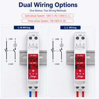 Interrupteur intelligent Zigbee TUYA 2P à double disjoncteur, relais Hongfa 100-240V, disjoncteur L-N/L-L 18mm, Tuya Smart Life TOVMT Chayo