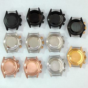 Accessoires <span class=keywords><strong>pour</strong></span> boîtier de montre, 39 mm, acier inoxydable, lunette en céramique, fond de boîtier solide, verre plat, compatible VK63, quartz à trois aiguilles - Product Image 2
