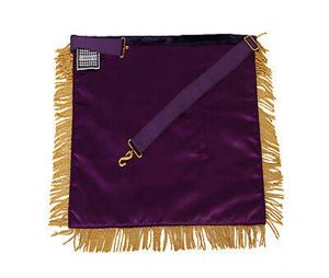 Tablier maçonnique grand passé maître 100% peau d'agneau avec chaîne collier poignets maçonnique brodé à la main tablier en fil de métal doré - Product Image 6