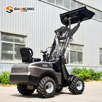 Shanding Mesin Berkualitas Tinggi 600kg 4x4 Hidrolik Diesel untuk Pertanian, Compact Bucket Mini Wheel Loader