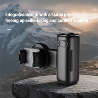 Poignée de téléphone pour selfie avec lumière d'appoint tricolore, télécommande Bluetooth, poignée portable pour vlog et photographie mobile