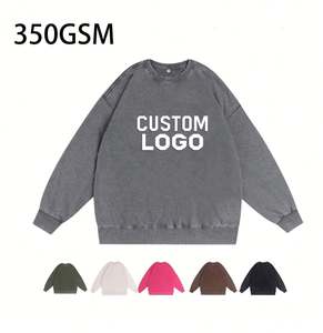 Camisetas de Manga Larga de Alta Calidad, 350GSM, Lavado Ácido, Algodón, Corte Ajustado, Personalizables con Logotipo Serigrafiado, Sudaderas con Capucha para Hombre - Product Image 6