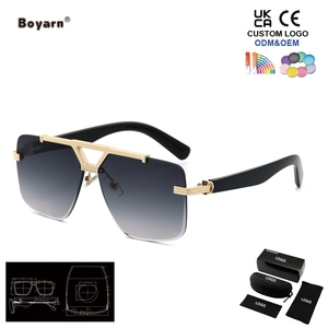 <span class=keywords><strong>Gafas</strong></span> de Sol Boyarn 2027 para Hombre, Diseño Steampunk de Doble Barra, Montura Abierta, Protección UV, <span class=keywords><strong>Gafas</strong></span> Protectoras Retro - Product Image 2