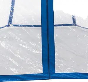 屏风屋凉亭透明侧窗墙，适用于5m x 5m泳池帐篷派对盖方形野营雨棚遮阳罩
