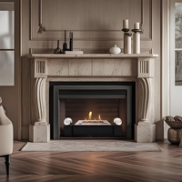 Cheminée à éthanol populaire de 36 pouces, moderne, linéaire, en acier, à insérer, avec flamme décorative et télécommande, pour appartement et hôtel