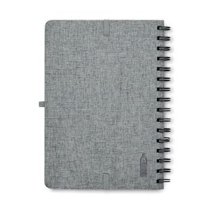 Nuevo Cuaderno Ecológico con Tapa Dura de Tela RPET en Espiral, Personalizable con Logotipo, Porta Teléfono, Ideal para Oficina y Promociones - Product Image 5