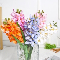 Fleurs artificielles, 30 têtes de jacinthe, fleurs artificielles au toucher doux, en caoutchouc souple, imprimées en 3D, décoration de la maison, mariage, Saint-Valentin